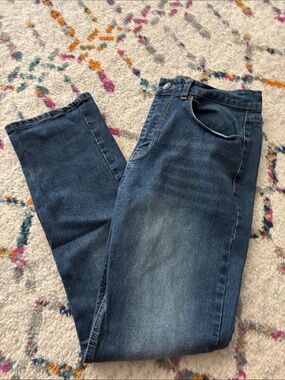 Men's Straight Fit Blue Denim Jeans